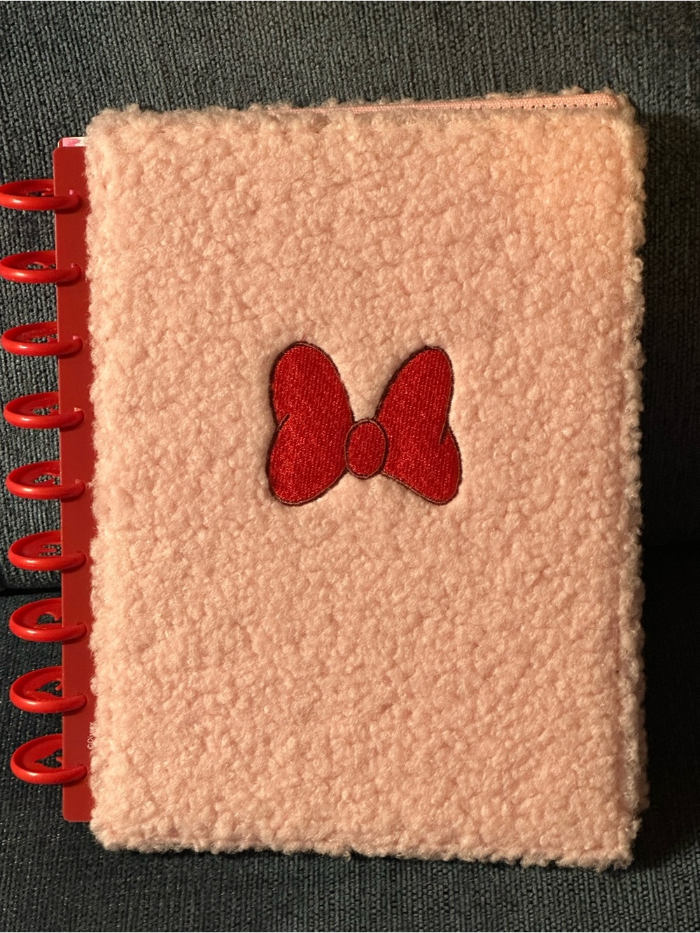 Happy Planner Customized Minnie Mouse Bow to Toe Notebook - Sherpa Cover